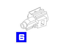 North East Sten Mk2 BSA GBBパーツ/01-06 ノズル前部 (日本仕様 CO2) [NGS01NOZ010]