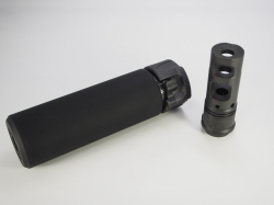 ANGRY GUN 14mm逆ネジ対応　Sure Fire SOCOM556QDみにサイレンサー＆FH-556-RCハイダーセット-BK
