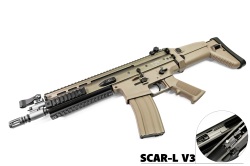 【NPAS】 WE SCAR-L CQC V3  GBB オープンチャンバーシステム(TAN)