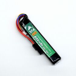 SFA製 11.1V リポ(LIPO) バッテリー ミニコネクタ 800mAh 25C-50C ショートスリムタイプ (SA-B046M)
