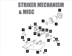 NorthEast Sten Mk2 GBBパーツ/3-02 リコイルスプリングキャップ