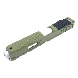Airsoft Artisan DWSタイプ スライド/アウターバレルセット (Licensed/東京マルイ G17対応) Noveske Bazooka Green Cerakote