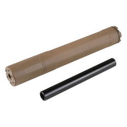 Airsoft Artisan SF RYDER 9M-TIタイプ 9mmサイレンサー (14mm逆ネジ) BK/DE