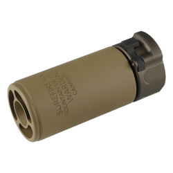 5KU SF Wardenタイプ サイレンサー (14mm逆ネジ/マズルフラッシュトレーサーユニット内蔵) TAN