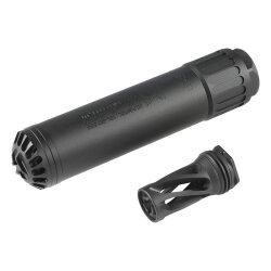 RGW HUXWRX HX-QD 556タイプ ダミー サイレンサー ＆ QD556タイプ フラッシュハイダーセット 14mm逆ネジ Black