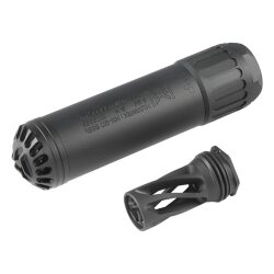 RGW HUXWRX HX-QD 556Kタイプ ダミー サイレンサー ＆ QD556タイプ フラッシュハイダーセット 14mm逆ネジ Black