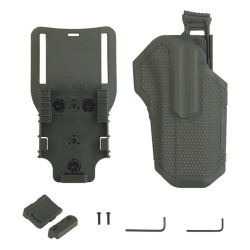 WoSporT BLACKHAWK OMNIVOREタイプ マルチフィット ホルスター＆QLSベースセット (各種ハンドガン対応) 【OD/TAN】