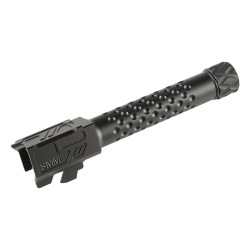 ノーブランド ZEVスタイル タクティカルディンプルアウターバレル BK/TG (14mm逆ネジ/VFC G19X/G45対応)