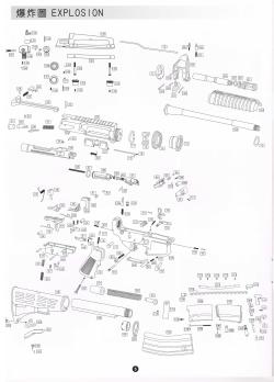 WE M4/M16/XM177/HK416 ローレットピン 2*17 No.135