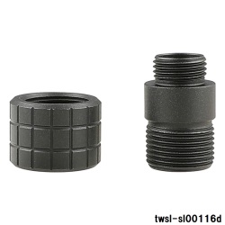 SLONG Airsoft 11mm正→14mm逆ネジ 変換アダプター (マズルプロテクター) BK 各種