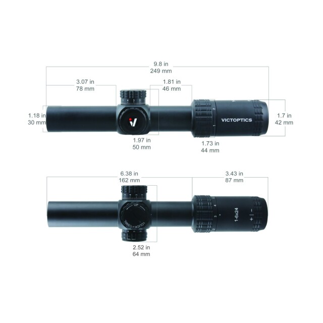 VICTOPTICS S6 1-6×24 スコープ ブラック S6 1-6x24i Fiber LPVO Riflescope (OPSL33) - Victoptics