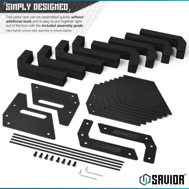 【送料無料/即納】  Savior Equipment 8スロット ピストルラック BK トイガン