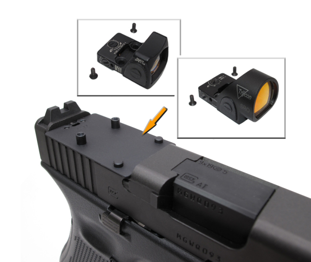 Trijicon ホロサイト ブラック　マイクロサイト　GLOCKマウント付属 ミリタリーショップ レプマート / 東京マルイ サイトマウント