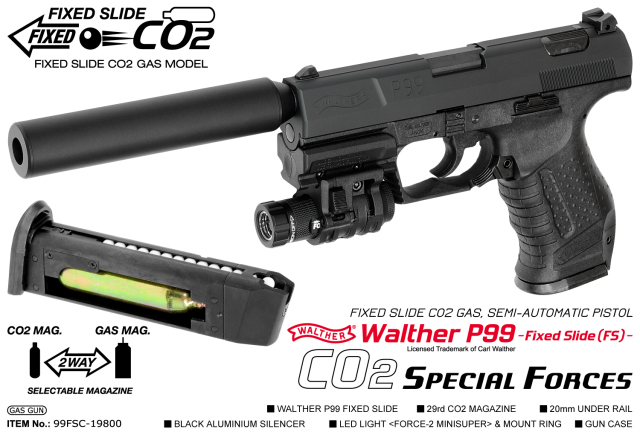 マルゼン　ワルサーP99FS スペシャルフォース　美品　固定スライドガスガン Amazon | マルゼン ワルサー P99FS スペシャルフォース 18歳以上