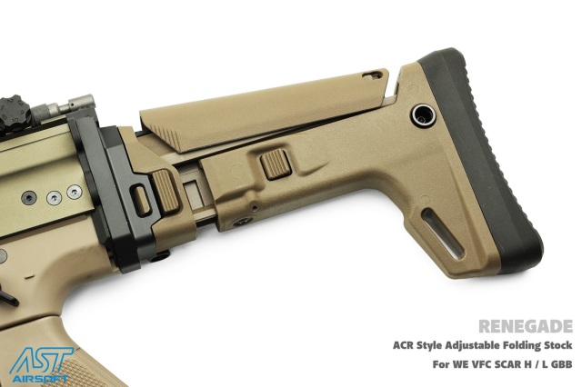 RENEGADE ACRタイプ ストック ミリタリー サバゲー RENEGADE ACRタイプ アジャスタブルフォールディングストック WE/VFC
