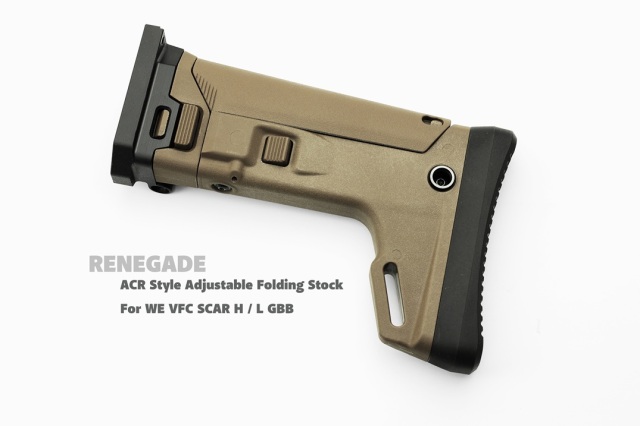 RENEGADE ACRタイプ ストック ミリタリー サバゲー RENEGADE ACRタイプ アジャスタブルフォールディングストック WE/VFC