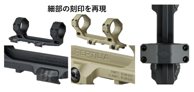 ANGRY GUN REPTILIA AUSタイプ 34mm径 スコープマウント 20mmレール