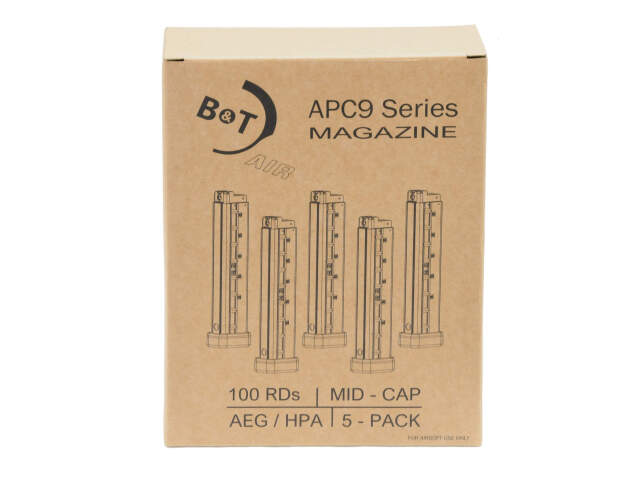 ARCHWICK/B&T Air APC9 AEGシリーズ共通 100連スペアマガジン 5本セット