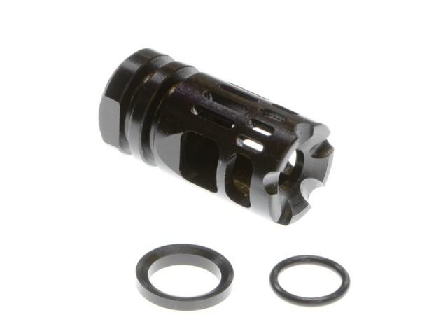 CRUSADER VG556フラッシュハイダー (BK/SV)(14mm逆ネジ)