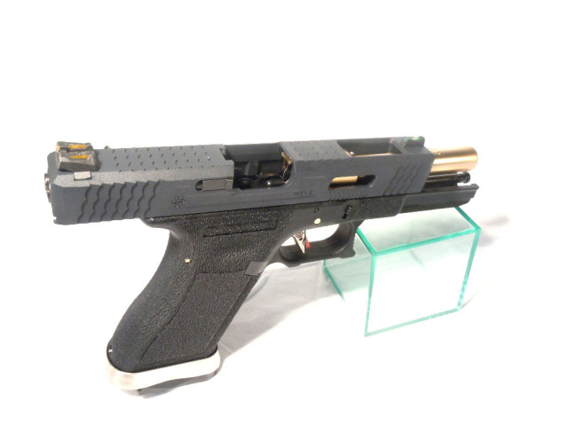 WE G18C T1カスタム GBB （BKスライド/GDバレル/BKフレーム）