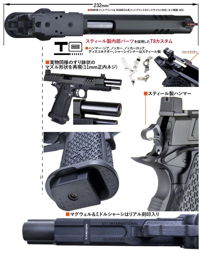 ☆送料無料☆【JPバージョン】EMG×T8 STACCATO XL GBBハンドガン