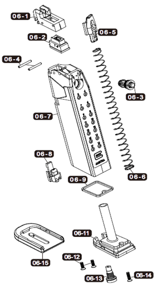 KWA KRISS VECTOR GBB用　49連ロングマガジン TAN KWA KRISS VECTOR GBB用 49連ロングマガジン TAN KWA 49rds Extended
