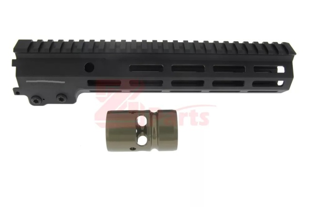 Z-Parts MK16 アルミCNC ハンドガード 10.5インチ (Black) GHK M4