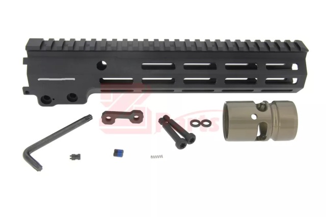 Z-Parts MK16 アルミCNC ハンドガード 10.5インチ (Black) GHK M4 