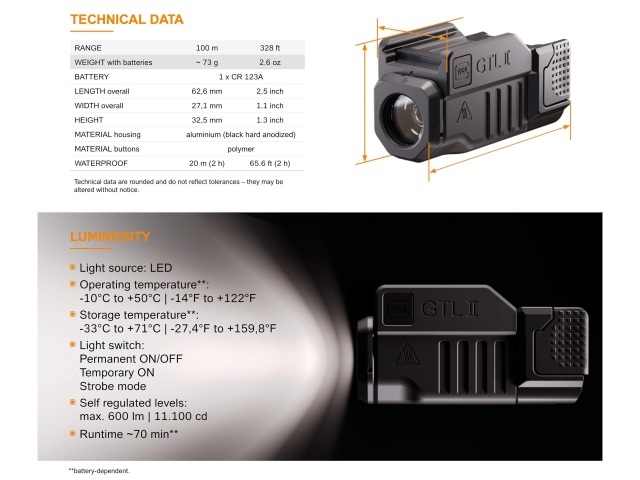 GLOCK純正 タクティカルライト GTL2 LEDライトモジュール