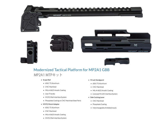 NORTHEAST MP2A1 外装 レシーバー パーツ ☆送料無料☆NorthEast MP2A1 MTPキット (Modernized Tactical