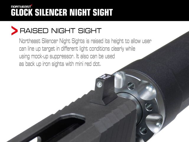 NorthEastトリチウムナイトサイト マルイGen3/Gen4/KJ/WE NorthEast Silencer Combat NightSights/トリチウムナイトサイト