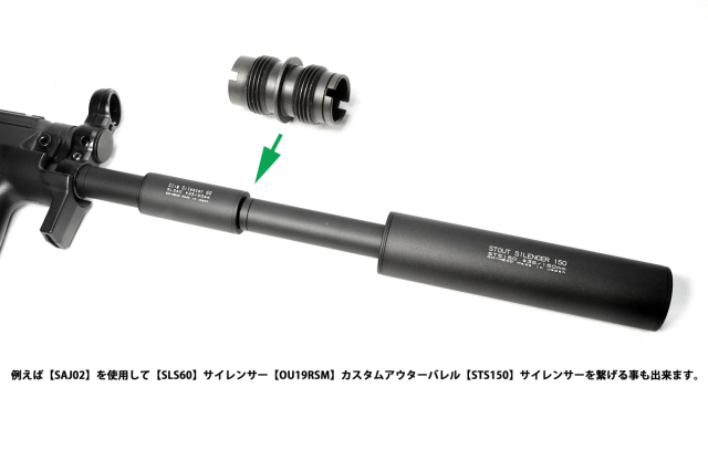KM企画 汎用M14ネジ ジョイントサイレンサーアダプター