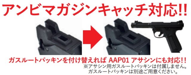 T8 外部ソース用 電動ガン系 マガジンアダプター BK【東京マルイ GLOCK 