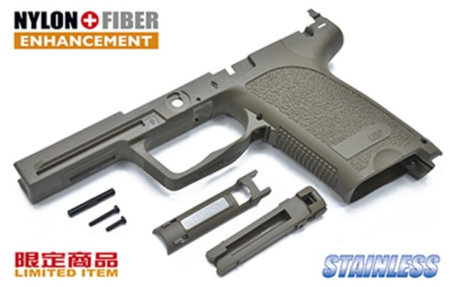 GUARDER 東京マルイ USP9 GBB対応 リアル刻印フレーム (USP-04) 【BK/FDE】