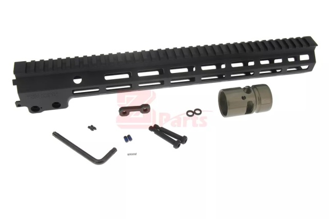 Z-Parts MK16 アルミCNC ハンドガード 15インチ（Black） VFC M4 
