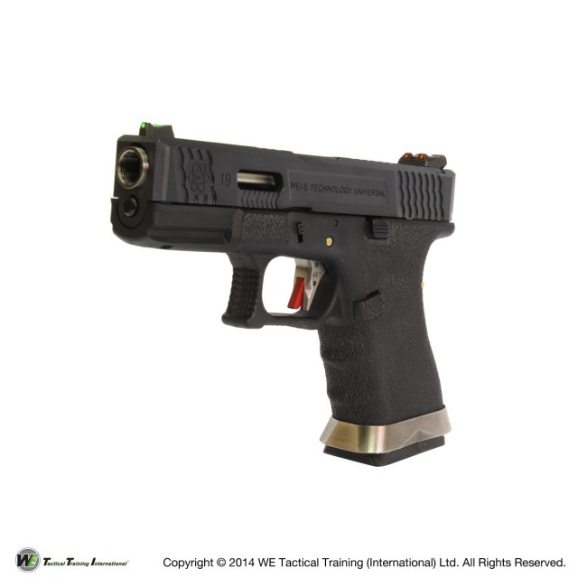 WE G19 T5カスタム GBB【BKスライド/SVバレル/BKフレーム】