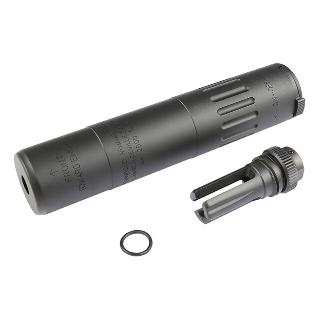 あさん　専用 Airsoft Artisan AAC M4-2000タイプサイレンサー/51Tハイダーセット BK