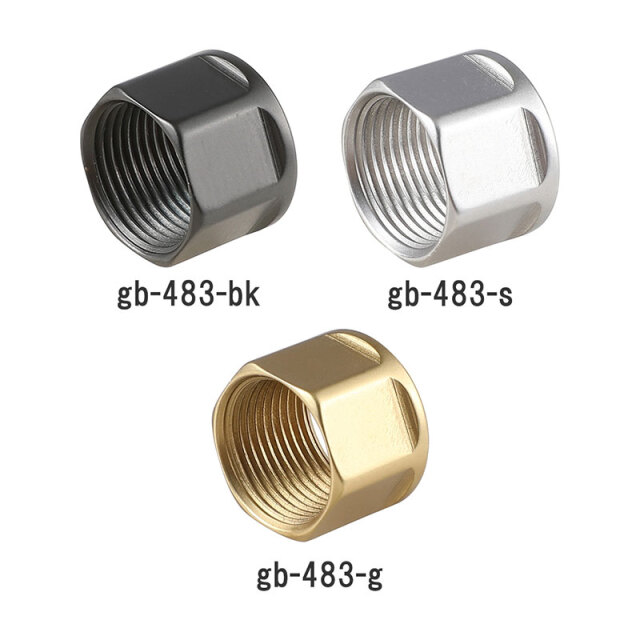 5KU Hexagon スレッドプロテクター (14mm逆ネジ) BK