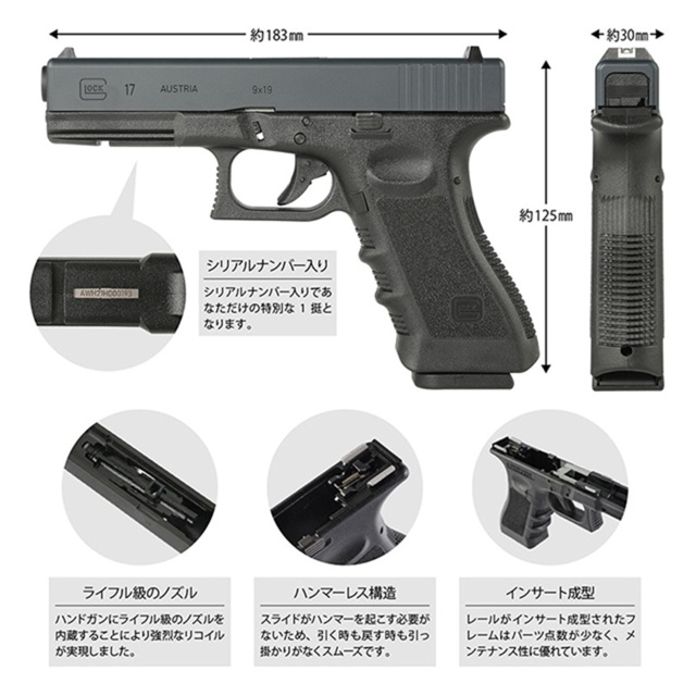 ☆送料無料☆【JPバージョン】GHK/Umarex GLOCK17 Gen.3 ガスブロー