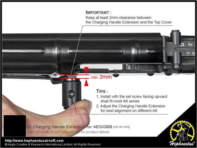 Hephaestus AKチャージングハンドルエクステンション