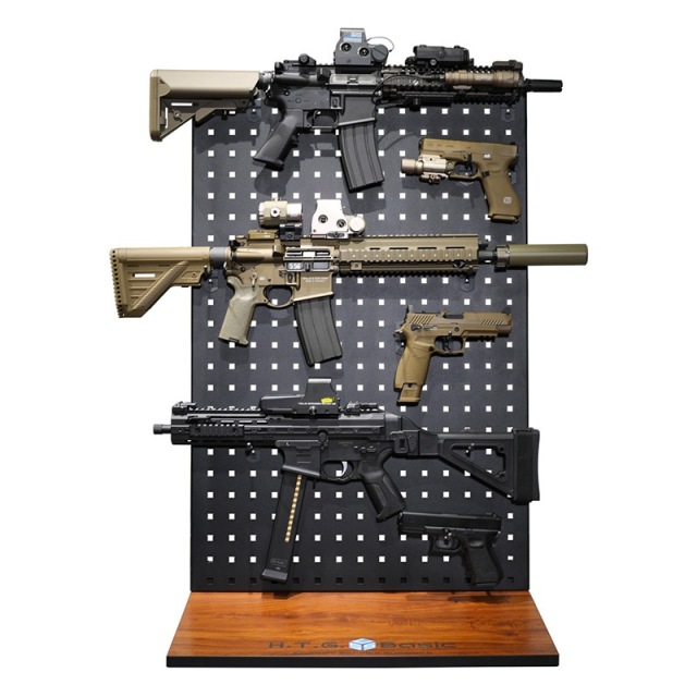 ガンラック(黒) ☆Rai☆ ガンラック 12丁掛け 2個 WOOD WORKS ガンラック