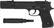 タナカ Beretta 92FS “Professional Comp” Evolution 2 HW ALL Black with Suppressor モデルガン