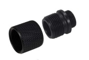 BATON Airsoft 11mm正ネジ-14mm逆ネジアダプター BKカバー