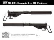 NorthEast Sten Mk2 (S) SOE サブマシンガンGBB (Commando Grip/SOE  Welsilencer)