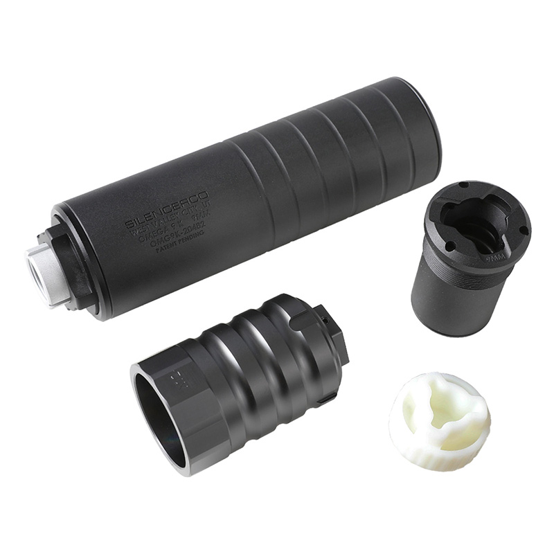 Airsoft Monster SilencerCo Omega 9Kタイプサイレンサー＆JMAC X12マズルブレーキ/ブラストシールドセット