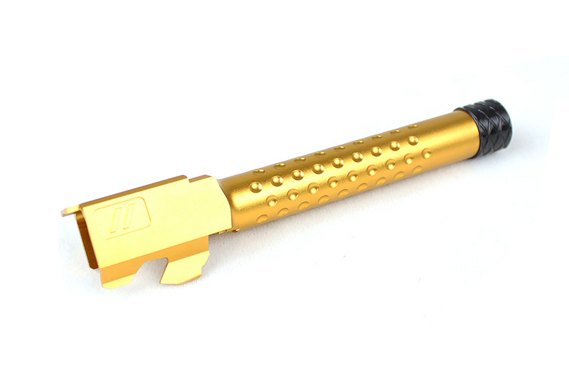 SAA ZEVスタイル タクティカルディンプルバレル GOLD 14mm正ネジ