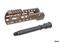 【海外メーカー】Arron Smith SIG MCX SPEAR-LT コンバージョンキット用 ハンドガード&アウターバレルセット Brown 【9in/11in/16in】