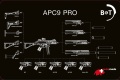 B&T ラグマット/APC9PRO (43×28cm Black)