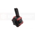 AW CUSTOM VX/GLOCKシリーズ用 350連Adaptiveドラムマガジン/STD (AW/VX/WE/ Marui互換) Black/Red