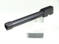 DETONATOR KJ-Works CZ P-09 DUTY用 サイレンサー対応アルミアウターバレル BK （14mm正ネジ）